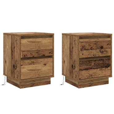 vidaXL Nachttisch 2 pcs Altholz 39 x 34,5 x 50 cm Holzwerkstoff