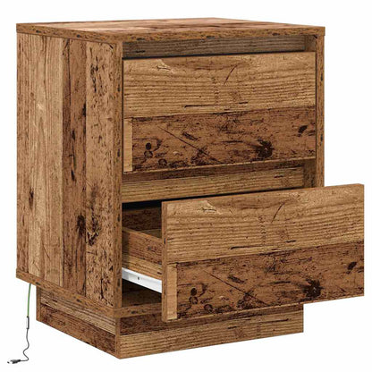 vidaXL Nachttisch 2 pcs Altholz 39 x 34,5 x 50 cm Holzwerkstoff