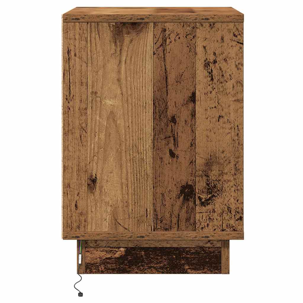 vidaXL Nachttisch 2 pcs Altholz 39 x 34,5 x 50 cm Holzwerkstoff