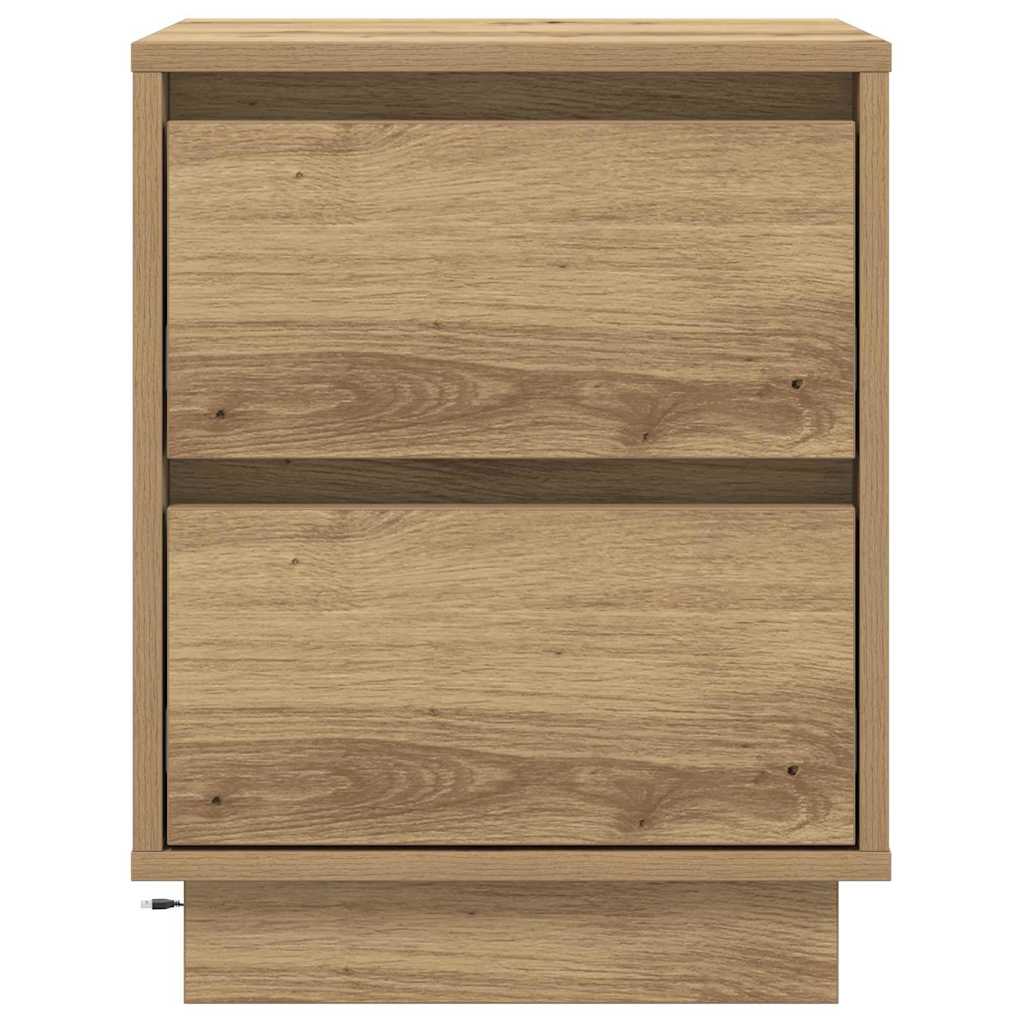 vidaXL Nachttisch Artisan-Eiche 39 x 34,5 x 50 cm Holzwerkstoff