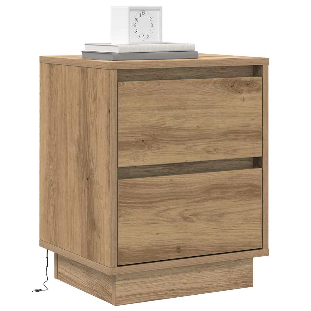 vidaXL Nachttisch Artisan-Eiche 39 x 34,5 x 50 cm Holzwerkstoff