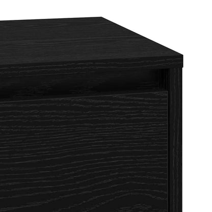 vidaXL Nachttisch Schwarz Eichen-Optik 39 x 34,5 x 65 cm Holzwerkstoff