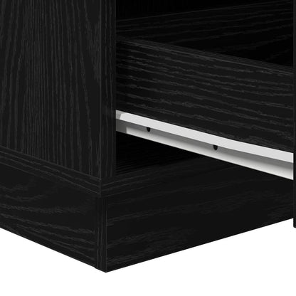 vidaXL Nachttisch Schwarz Eichen-Optik 39 x 34,5 x 65 cm Holzwerkstoff