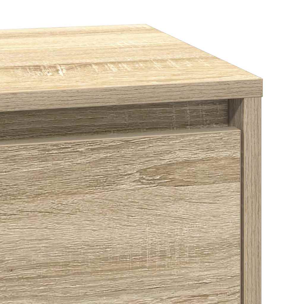 vidaXL Nachttisch Sonoma-Eiche 39 x 34,5 x 65 cm Holzwerkstoff
