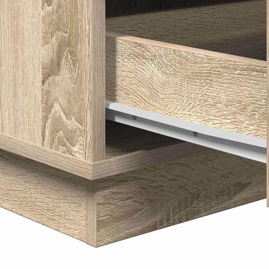 vidaXL Nachttisch Sonoma-Eiche 39 x 34,5 x 65 cm Holzwerkstoff