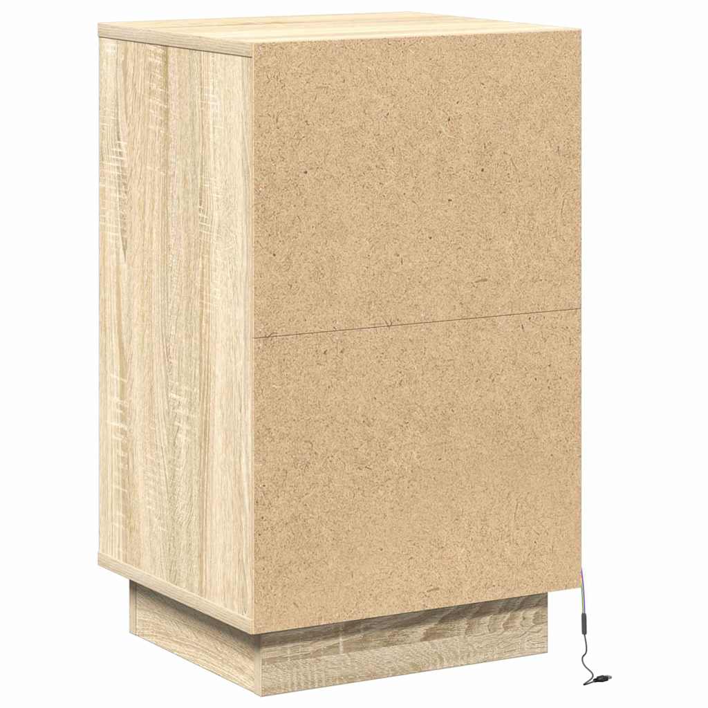 vidaXL Nachttisch Sonoma-Eiche 39 x 34,5 x 65 cm Holzwerkstoff
