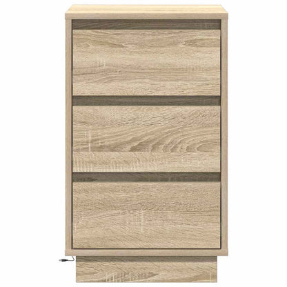 vidaXL Nachttisch Sonoma-Eiche 39 x 34,5 x 65 cm Holzwerkstoff