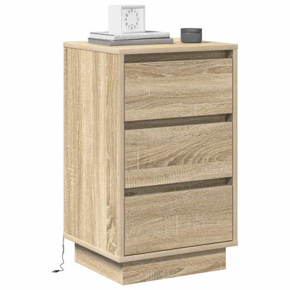 vidaXL Nachttisch Sonoma-Eiche 39 x 34,5 x 65 cm Holzwerkstoff