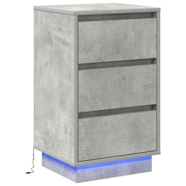 vidaXL Nachttisch Beton Grau 39 x 34,5 x 65 cm Holzwerkstoff