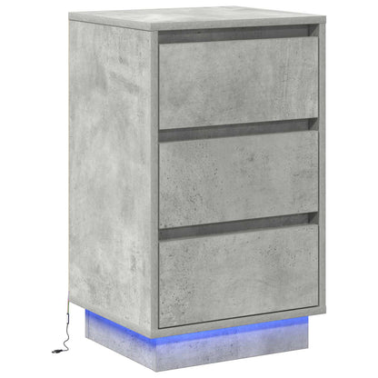 vidaXL Nachttisch Beton Grau 39 x 34,5 x 65 cm Holzwerkstoff