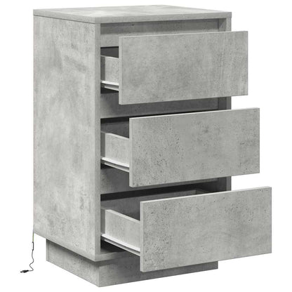 vidaXL Nachttisch Beton Grau 39 x 34,5 x 65 cm Holzwerkstoff