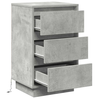 vidaXL Nachttisch Beton Grau 39 x 34,5 x 65 cm Holzwerkstoff
