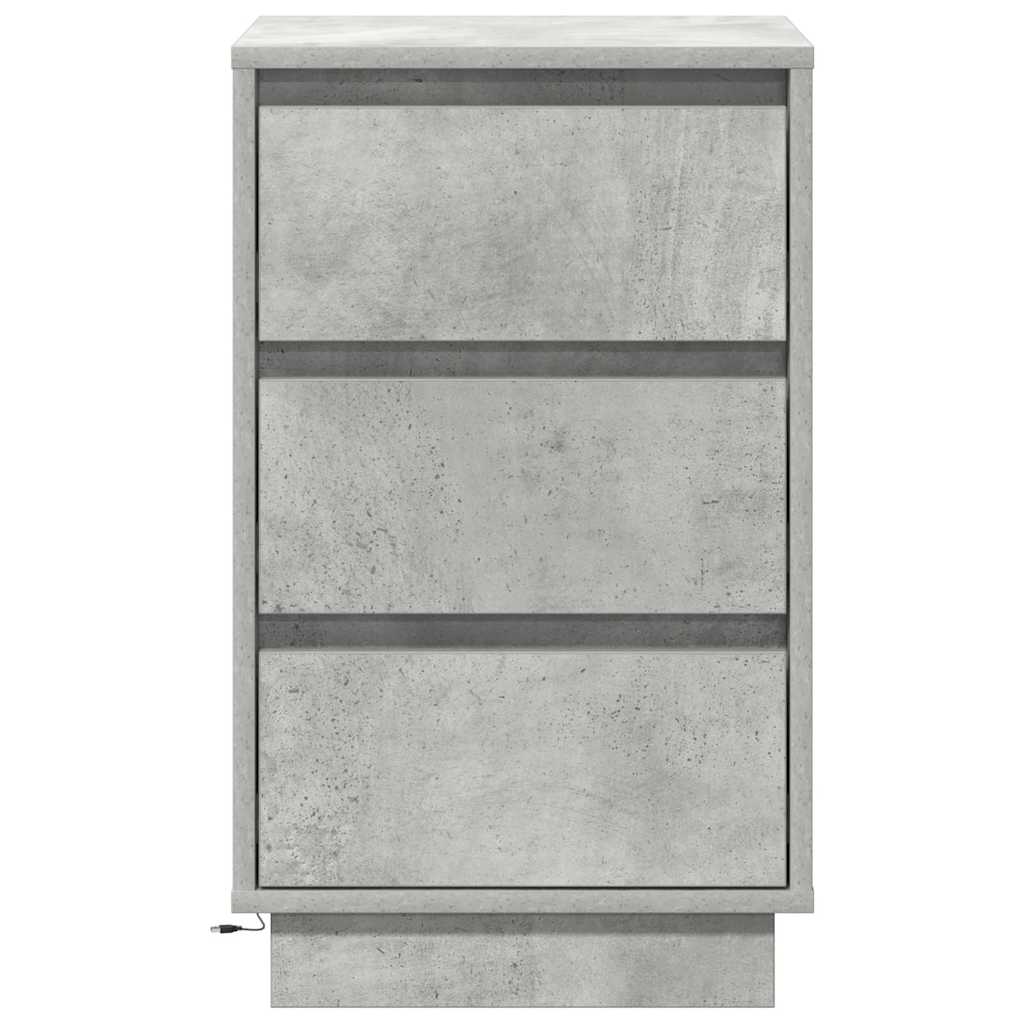 vidaXL Nachttisch Beton Grau 39 x 34,5 x 65 cm Holzwerkstoff