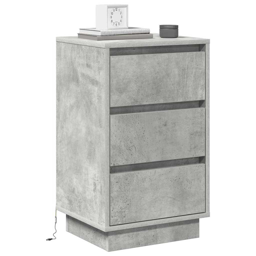 vidaXL Nachttisch Beton Grau 39 x 34,5 x 65 cm Holzwerkstoff