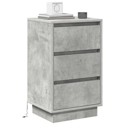 vidaXL Nachttisch Beton Grau 39 x 34,5 x 65 cm Holzwerkstoff