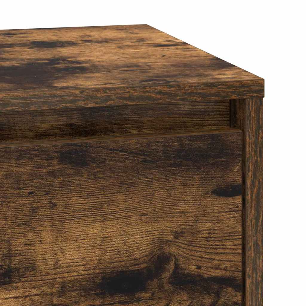 vidaXL Nachttisch Geräucherte Eiche 39 x 34,5 x 65 cm Holzwerkstoff
