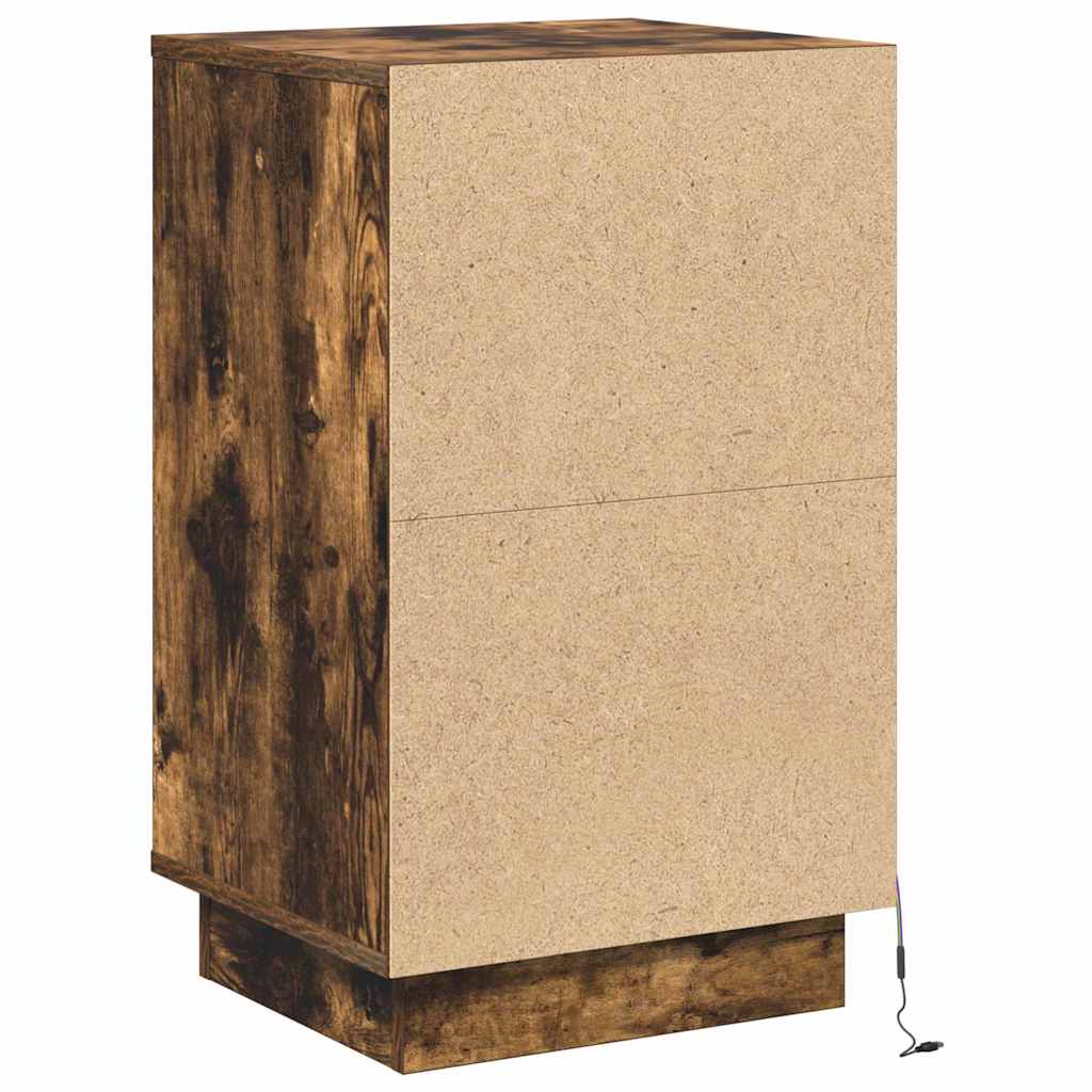 vidaXL Nachttisch Geräucherte Eiche 39 x 34,5 x 65 cm Holzwerkstoff