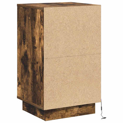 vidaXL Nachttisch Geräucherte Eiche 39 x 34,5 x 65 cm Holzwerkstoff