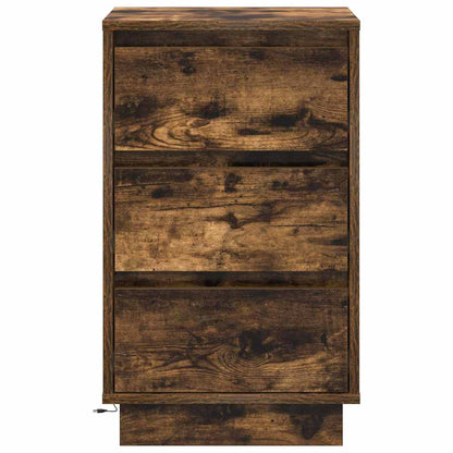 vidaXL Nachttisch Geräucherte Eiche 39 x 34,5 x 65 cm Holzwerkstoff