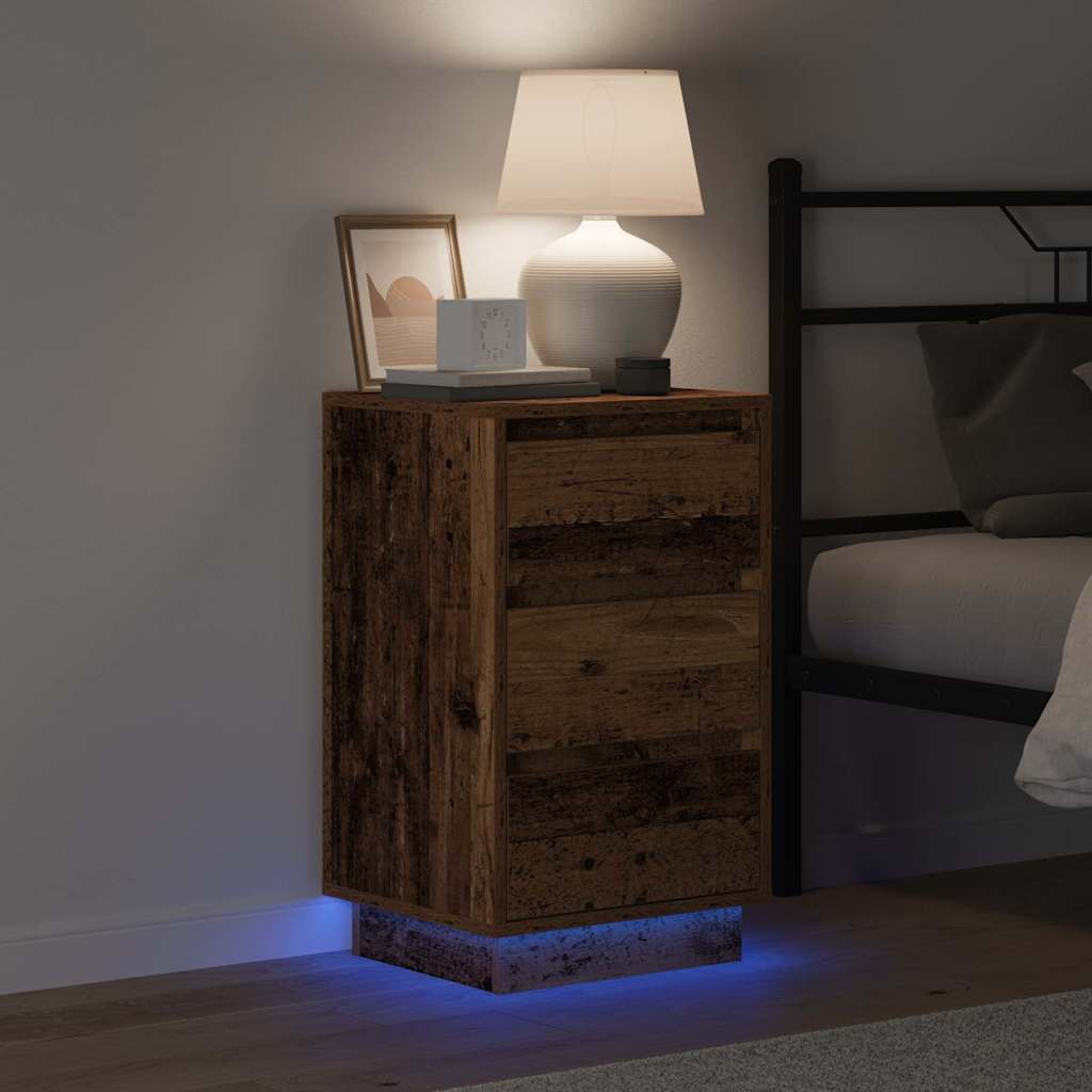 vidaXL Nachttisch Altholz 39 x 34,5 x 65 cm Holzwerkstoff