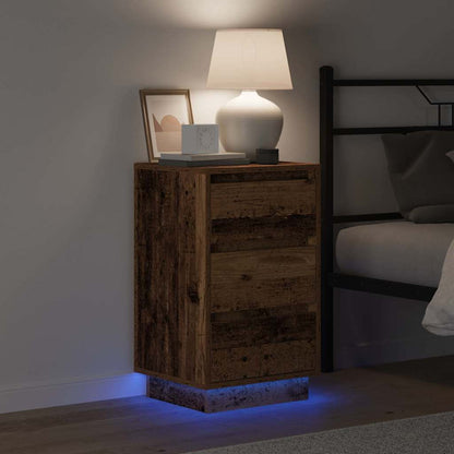 vidaXL Nachttisch Altholz 39 x 34,5 x 65 cm Holzwerkstoff