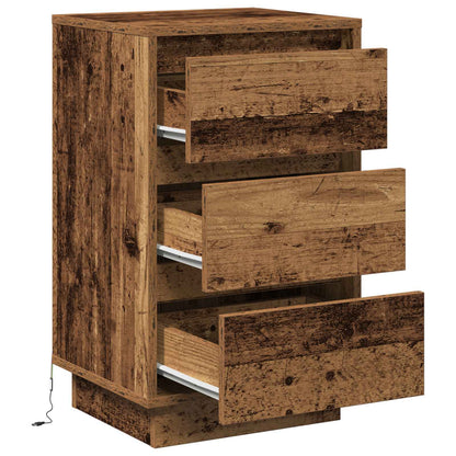 vidaXL Nachttisch Altholz 39 x 34,5 x 65 cm Holzwerkstoff