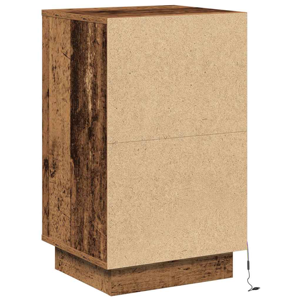 vidaXL Nachttisch Altholz 39 x 34,5 x 65 cm Holzwerkstoff