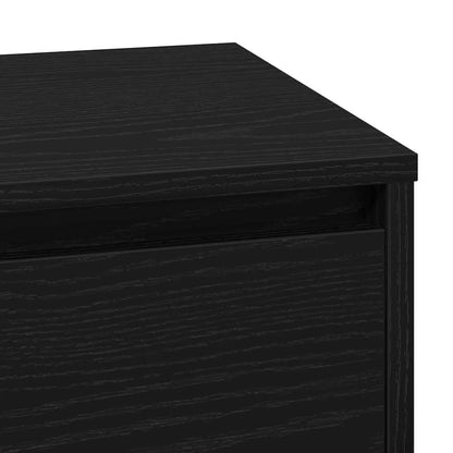 vidaXL Nachttisch Schwarz Eichen-Optik 71 x 34,5 x 75 cm Holzwerkstoff
