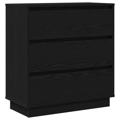 vidaXL Nachttisch Schwarz Eichen-Optik 71 x 34,5 x 75 cm Holzwerkstoff