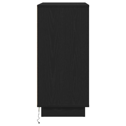 vidaXL Nachttisch Schwarz Eichen-Optik 71 x 34,5 x 75 cm Holzwerkstoff