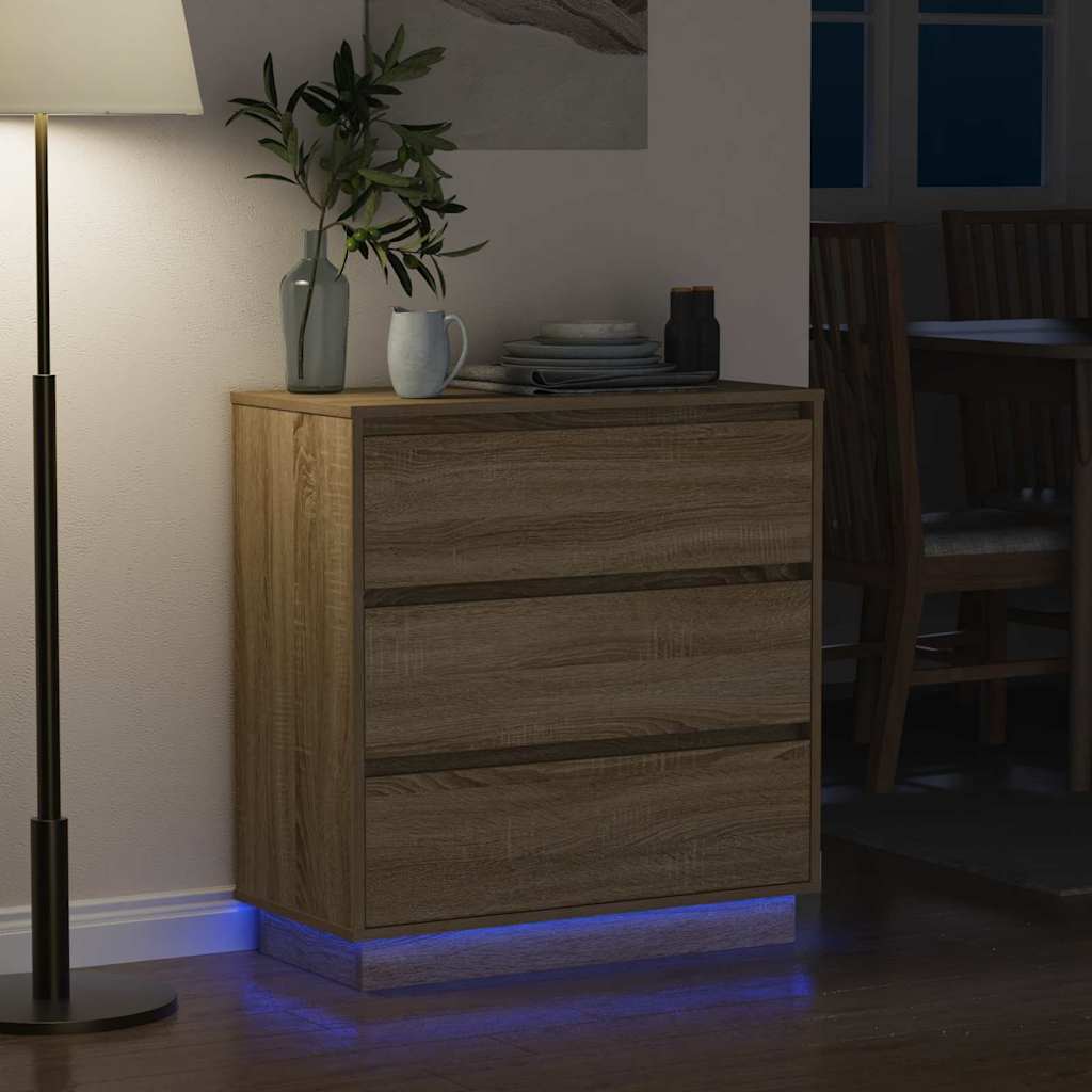 vidaXL Nachttisch Sonoma-Eiche 71 x 34,5 x 75 cm Holzwerkstoff