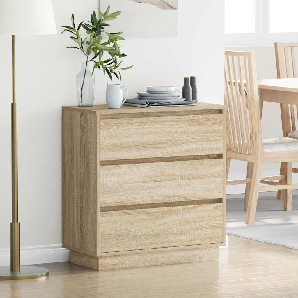 vidaXL Nachttisch Sonoma-Eiche 71 x 34,5 x 75 cm Holzwerkstoff