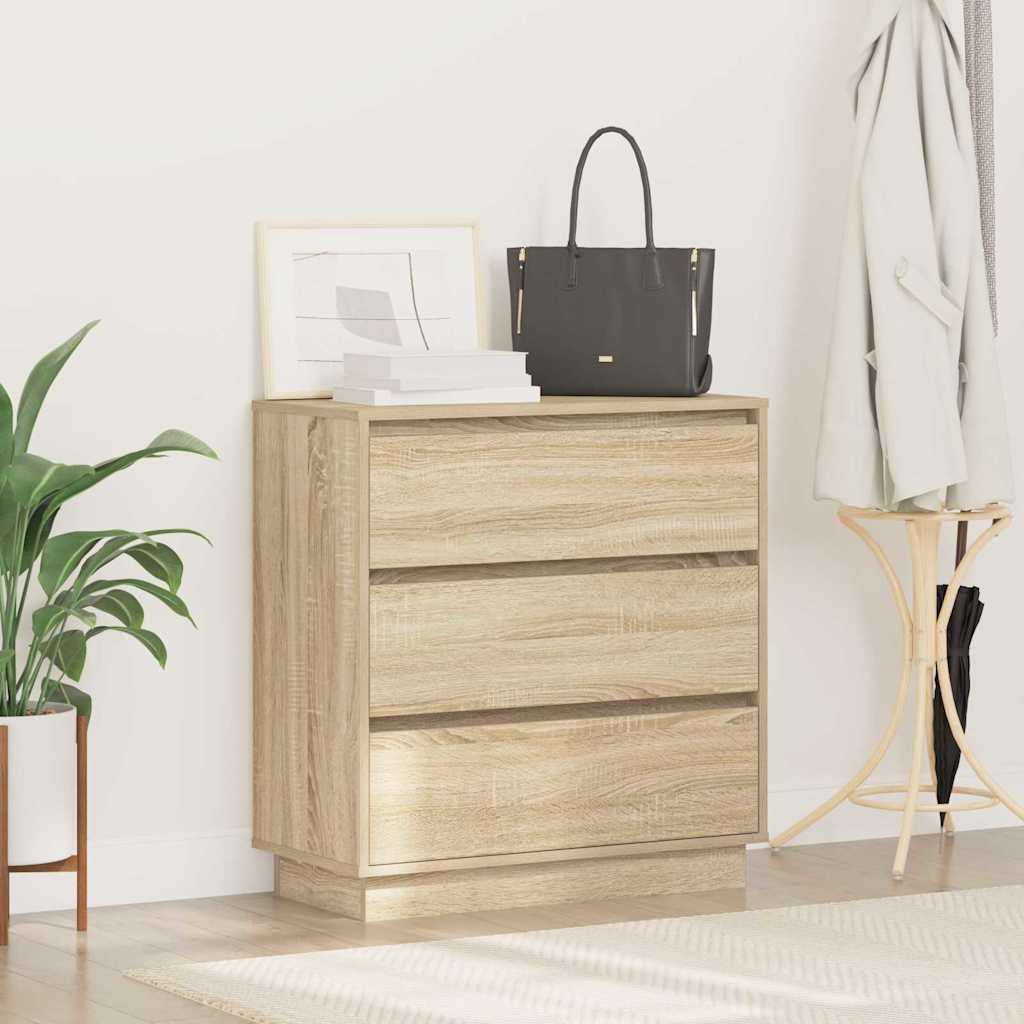 vidaXL Nachttisch Sonoma-Eiche 71 x 34,5 x 75 cm Holzwerkstoff