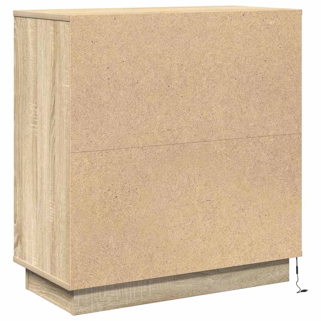 vidaXL Nachttisch Sonoma-Eiche 71 x 34,5 x 75 cm Holzwerkstoff