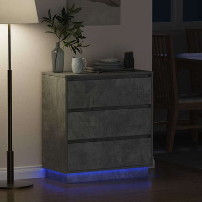 Nachttisch Beton Grau 71 x 34,5 x 75 cm Holzwerkstoff