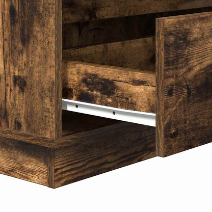 vidaXL Nachttisch Geräucherte Eiche 71 x 34,5 x 75 cm Holzwerkstoff