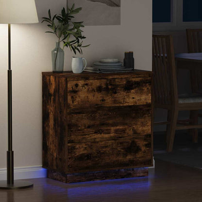 vidaXL Nachttisch Geräucherte Eiche 71 x 34,5 x 75 cm Holzwerkstoff