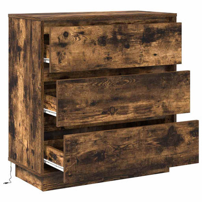 vidaXL Nachttisch Geräucherte Eiche 71 x 34,5 x 75 cm Holzwerkstoff