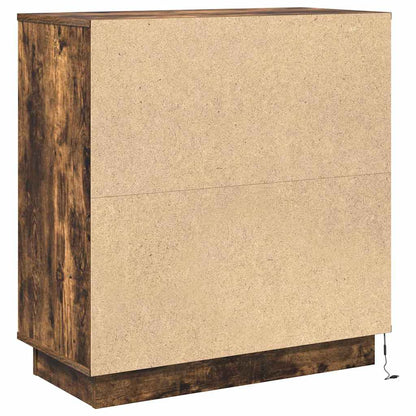 vidaXL Nachttisch Geräucherte Eiche 71 x 34,5 x 75 cm Holzwerkstoff
