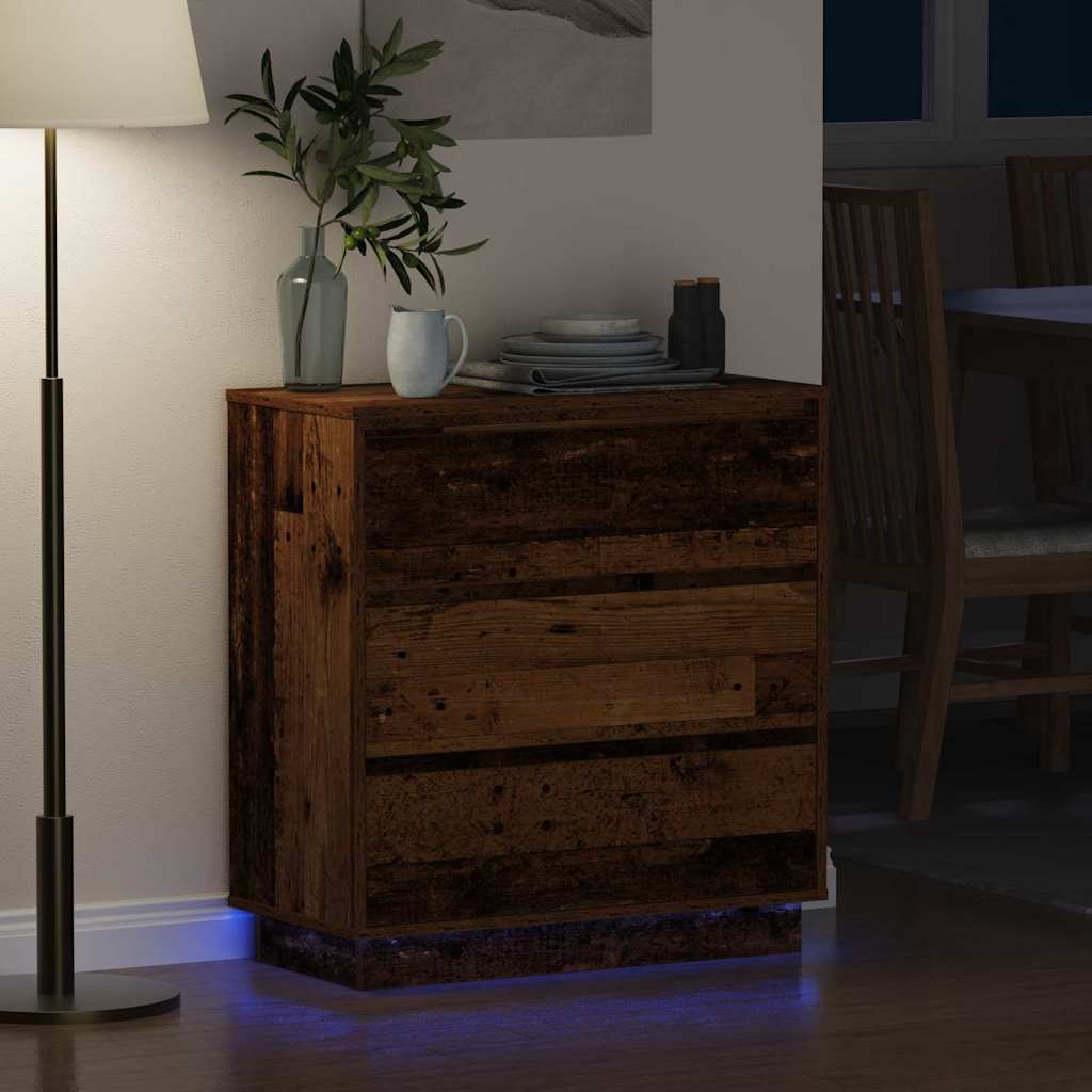 vidaXL Nachttisch Altholz 71 x 34,5 x 75 cm Holzwerkstoff