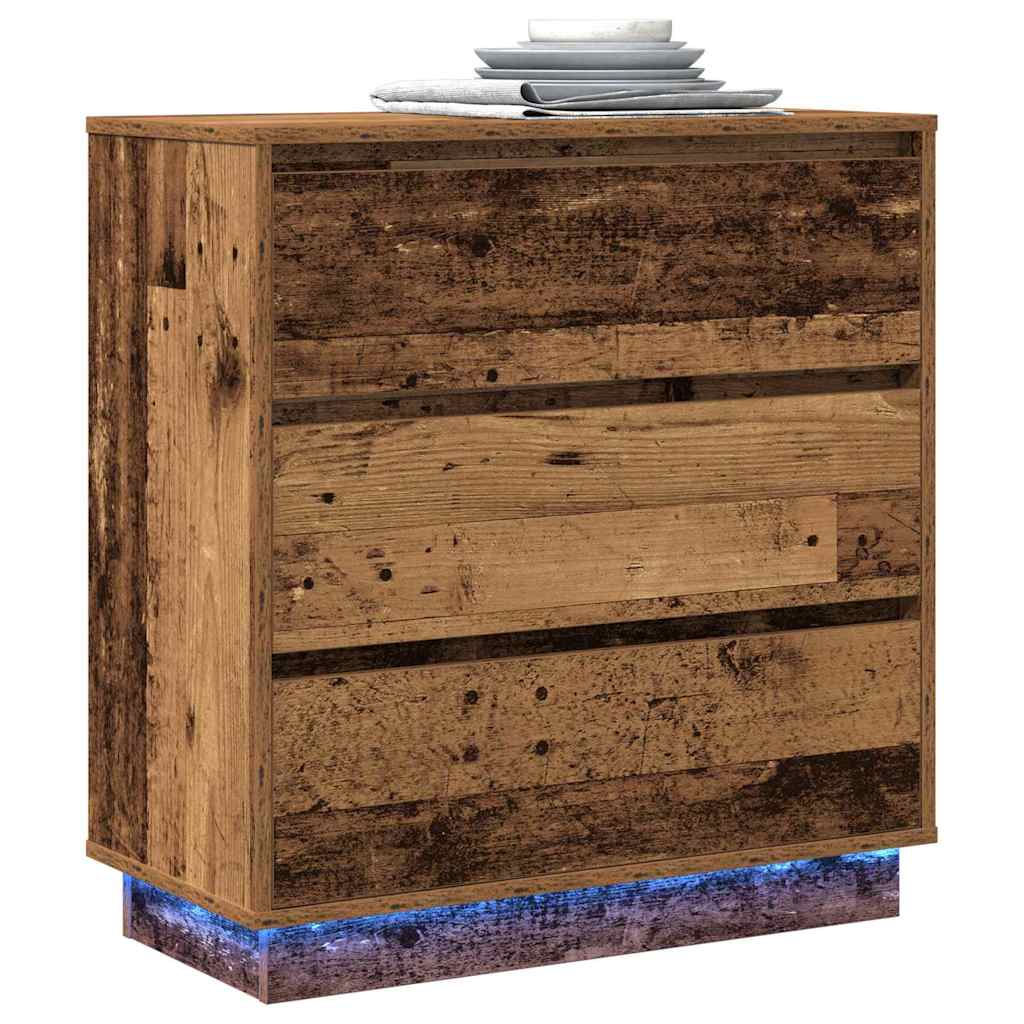 vidaXL Nachttisch Altholz 71 x 34,5 x 75 cm Holzwerkstoff