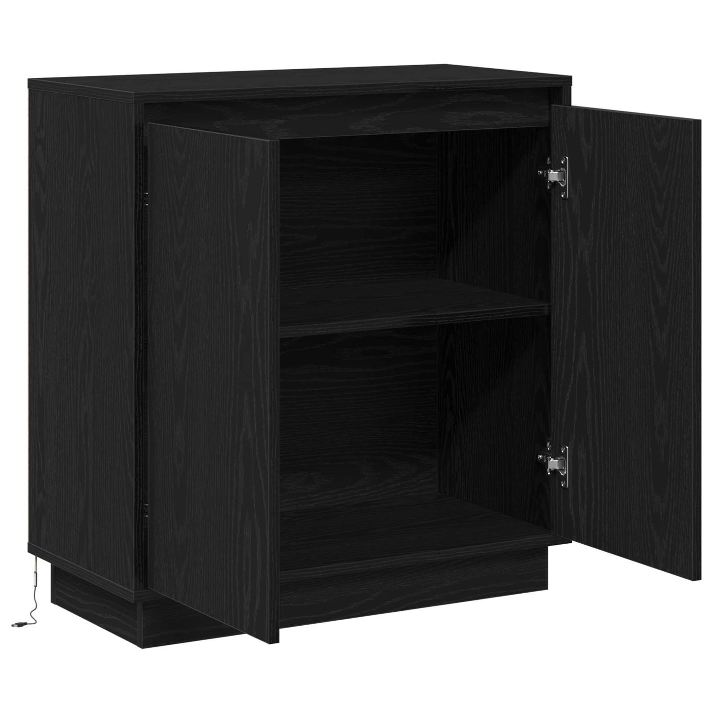 vidaXL Sideboard Schwarz Eichen-Optik 71 x 34,5 x 75 cm Holzwerkstoff