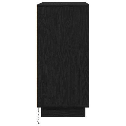 vidaXL Sideboard Schwarz Eichen-Optik 71 x 34,5 x 75 cm Holzwerkstoff