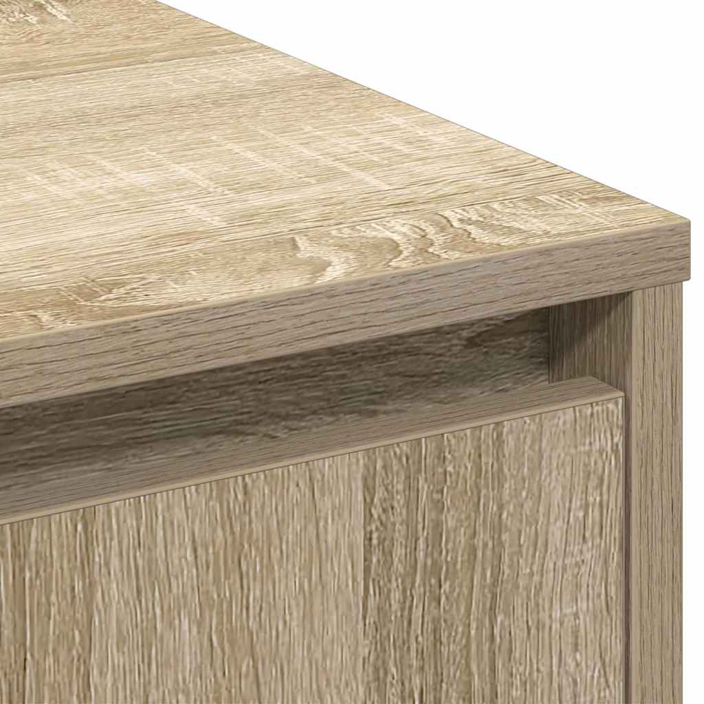 vidaXL LED-Sideboard Sonoma-Eiche 71 x 34,5 x 75 cm Holzwerkstoff
