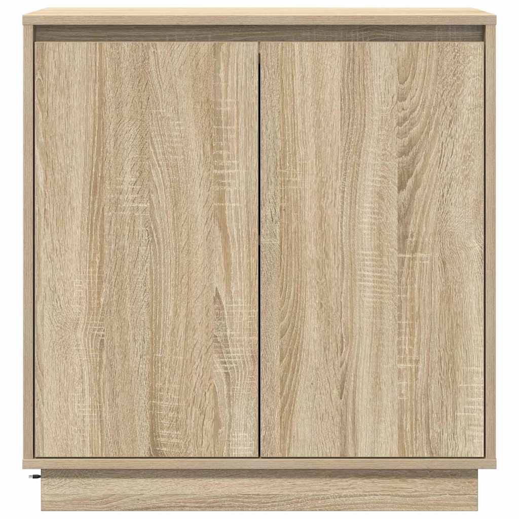 vidaXL LED-Sideboard Sonoma-Eiche 71 x 34,5 x 75 cm Holzwerkstoff