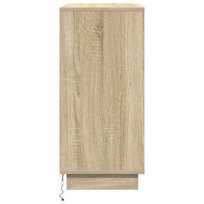vidaXL LED-Sideboard Sonoma-Eiche 71 x 34,5 x 75 cm Holzwerkstoff
