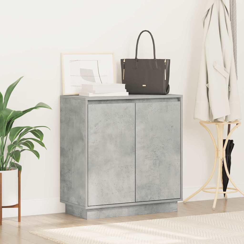 vidaXL LED-Sideboard Beton Grau 71 x 34,5 x 75 cm Holzwerkstoff