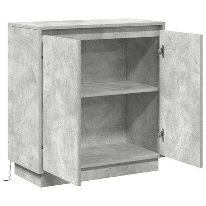 vidaXL LED-Sideboard Beton Grau 71 x 34,5 x 75 cm Holzwerkstoff