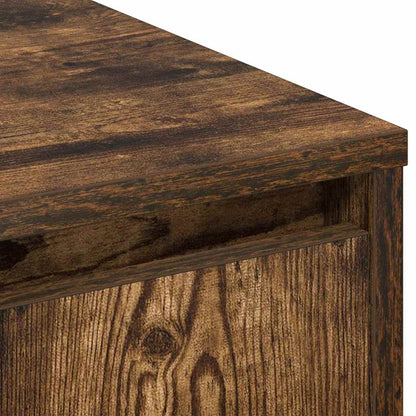 vidaXL LED-Sideboard Geräucherte Eiche 71 x 34,5 x 75 cm Holzwerkstoff