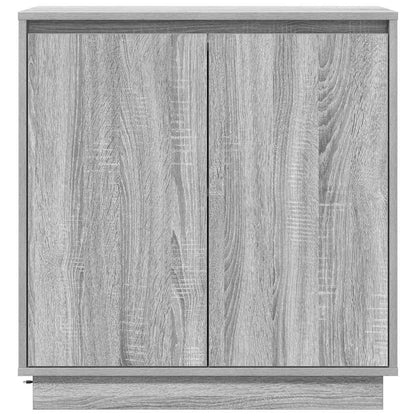 vidaXL LED-Sideboard Graues Sonoma 71 x 34,5 x 75 cm Holzwerkstoff